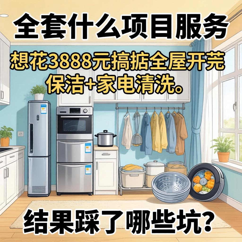 全套包括什么项目服务, 想花3888元搞掂全屋开荒保洁+家电清洗，结果踩了哪些坑？