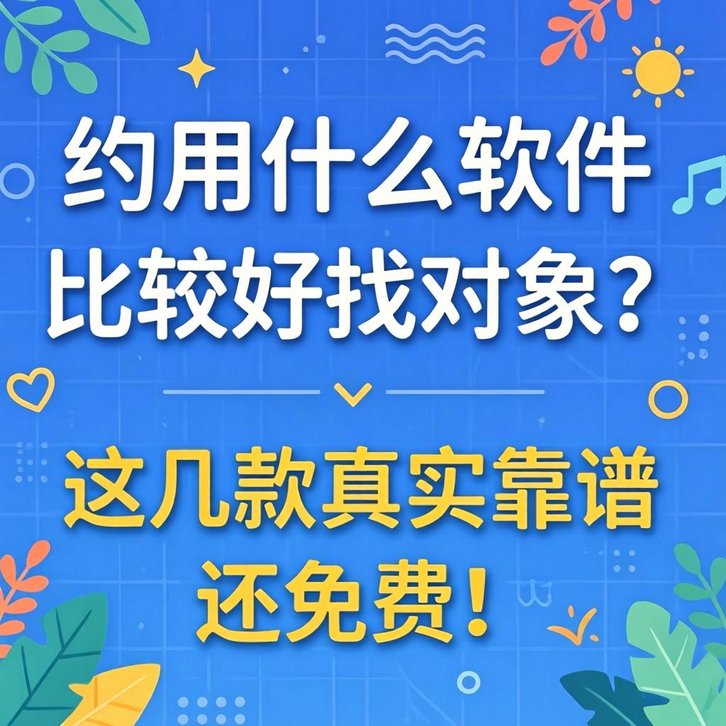 约用什么软件比较好找对象？这几款真实靠谱还免费！