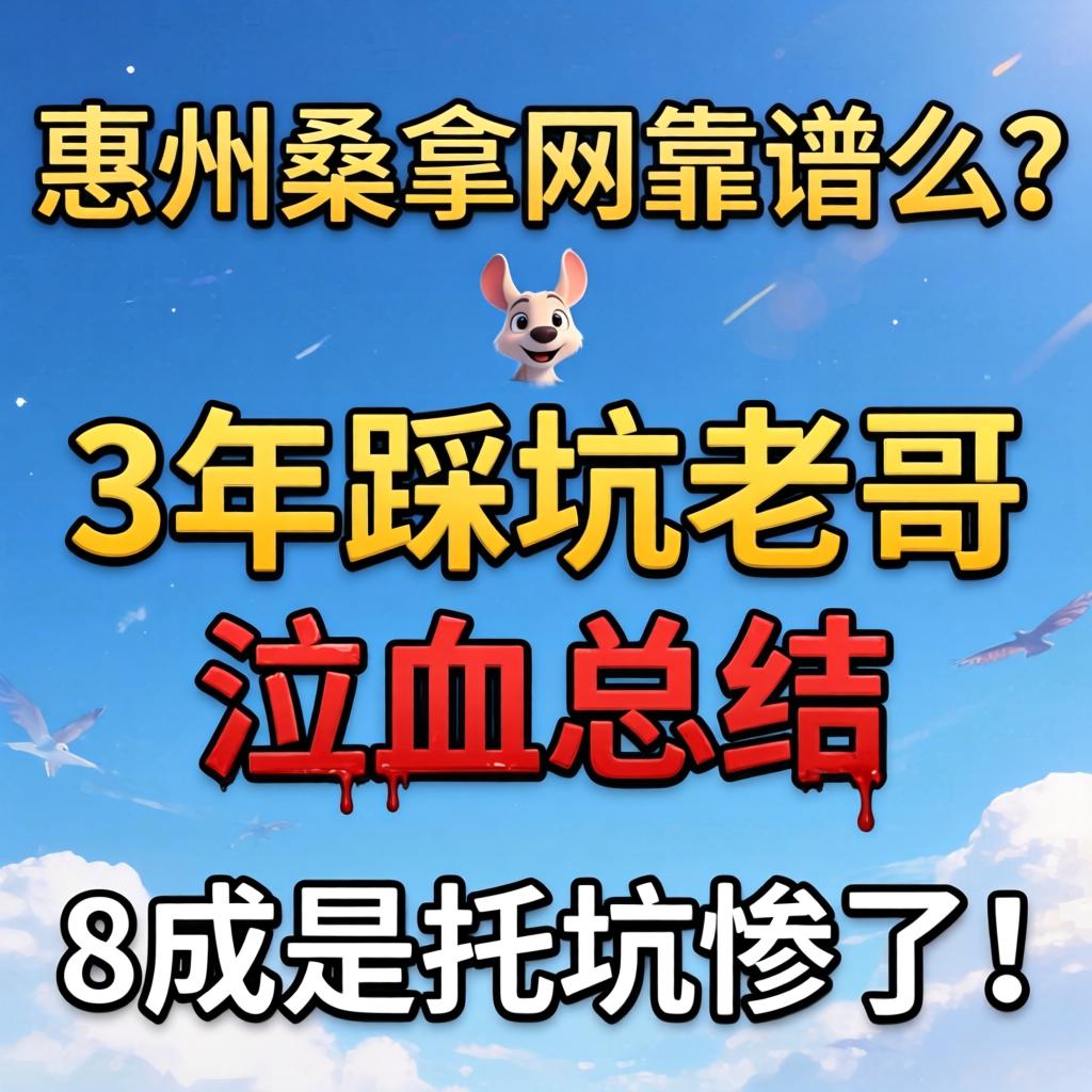 惠州桑拿网靠谱么？？？？？3年踩坑老哥泣血总结，，，8成是托坑惨了！
