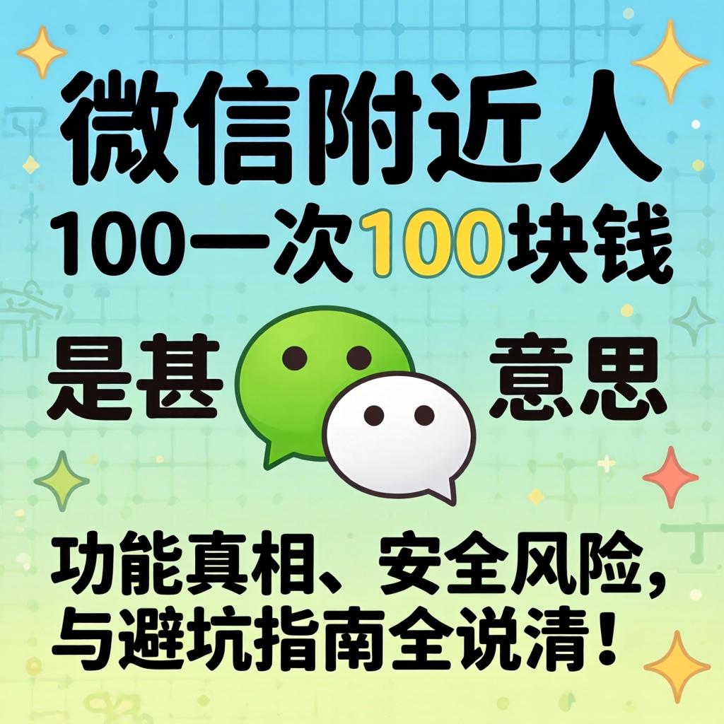 微信周围人100一次100块钱是甚意思？？功效真相、清静危害与避坑指南全说清！