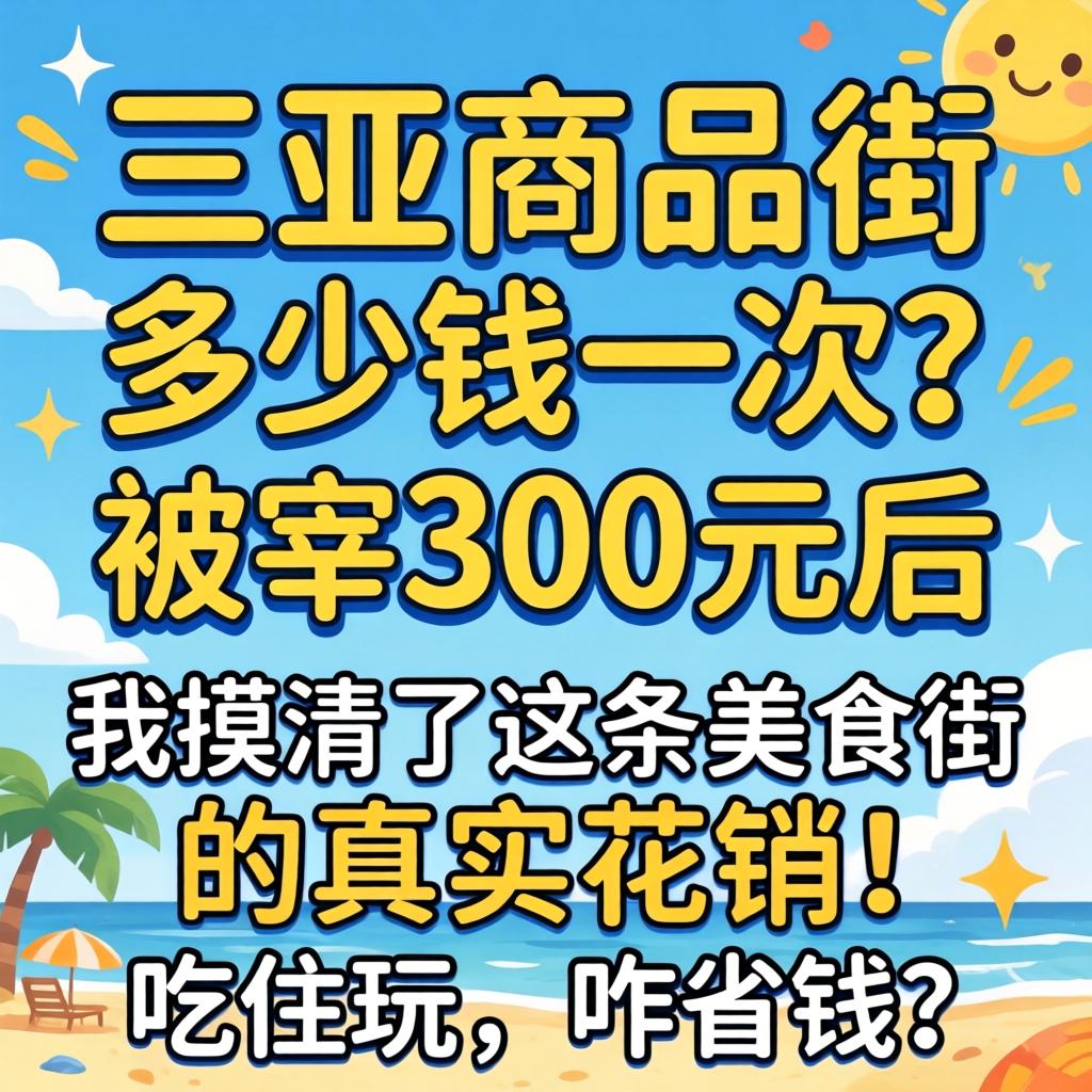 三亚商品街几多钱一次？？？？？被宰300元后，，，，，，我摸清了这条美食街的真实花销！吃住玩，，，，，，咋省钱？？？？？