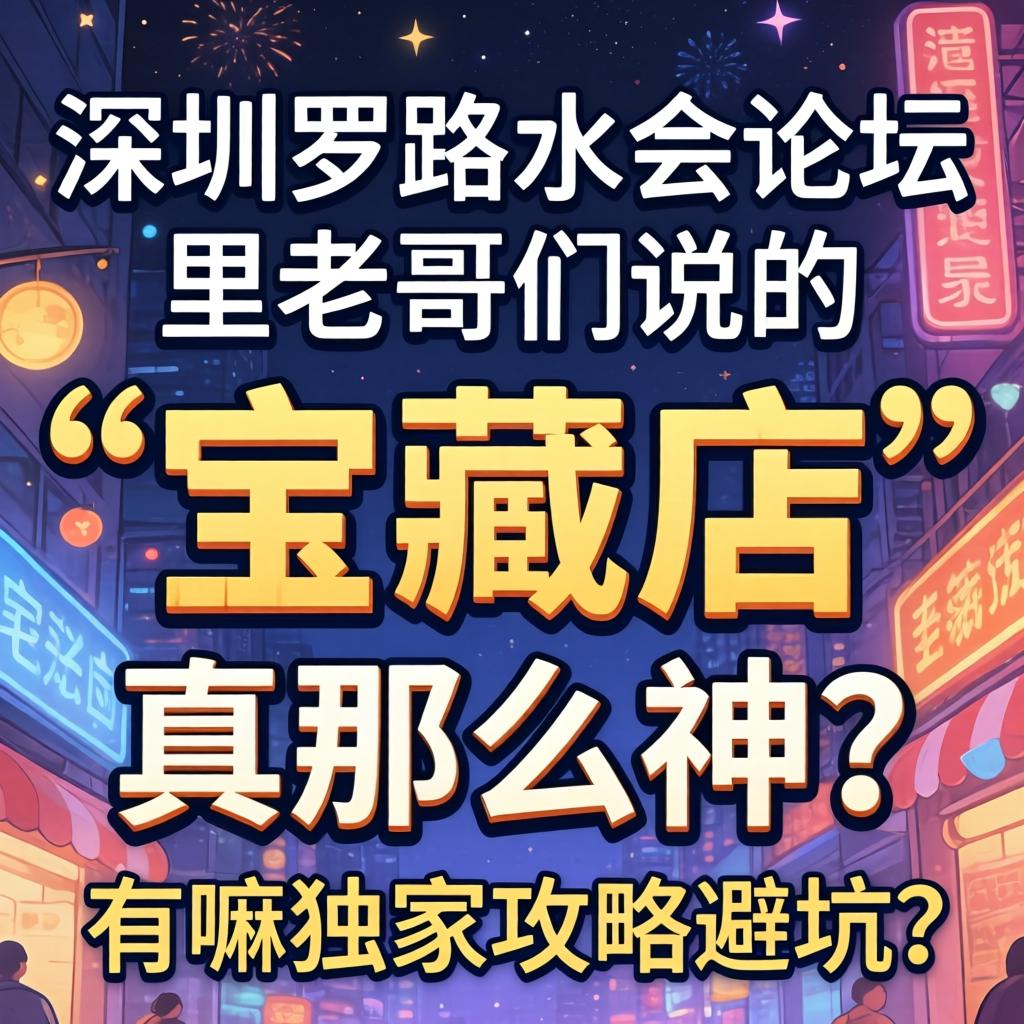 深圳罗湖水会论坛里老哥们说的“宝藏店”真那么神吗？有嘛独家攻略避坑？