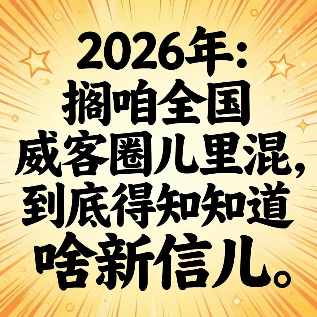 2026年，搁咱全国威客圈儿里混，到底得知路啥新信儿？