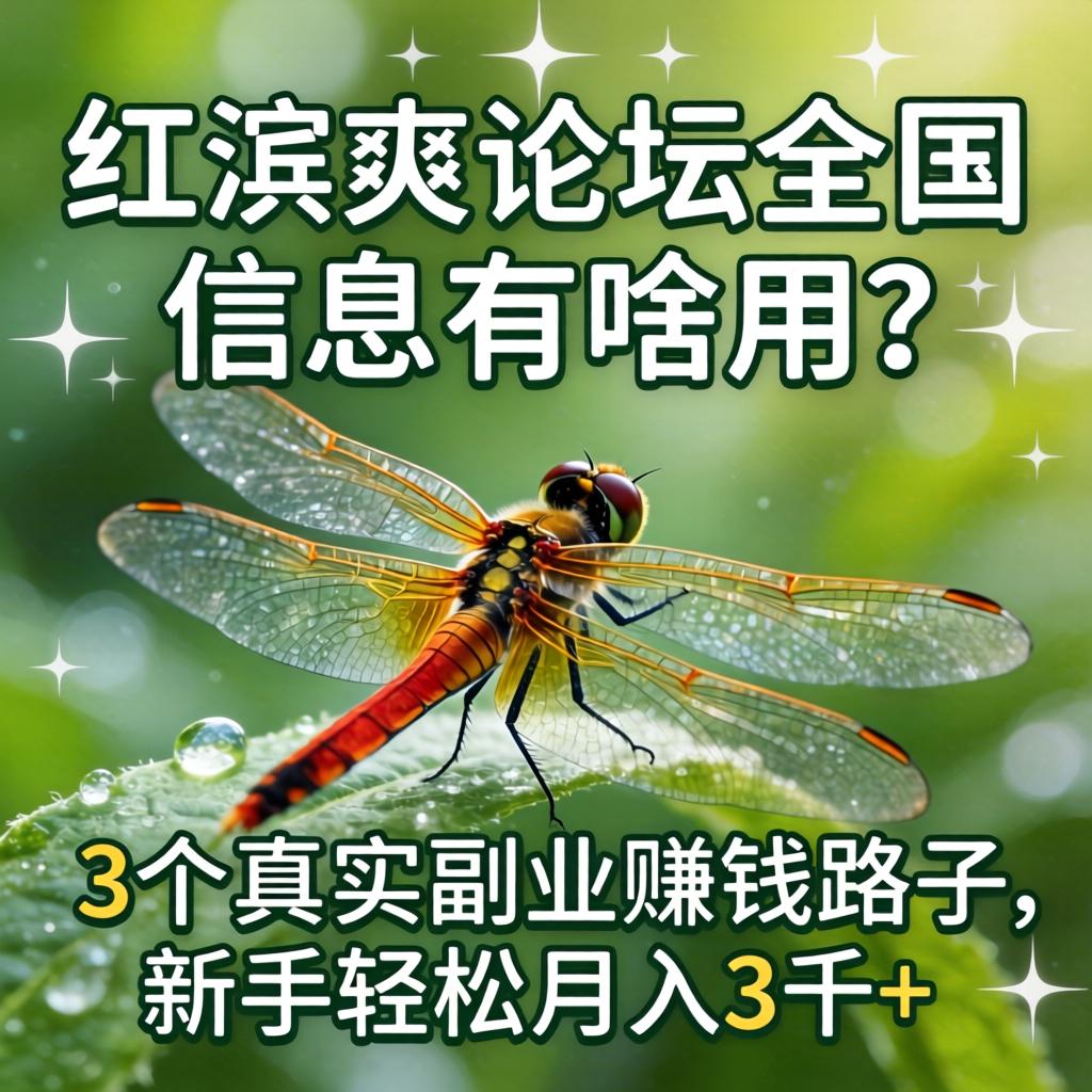 红蜻蜓论坛全国信息有啥用？3个真实副业赢利路子，新手轻松月入3千+