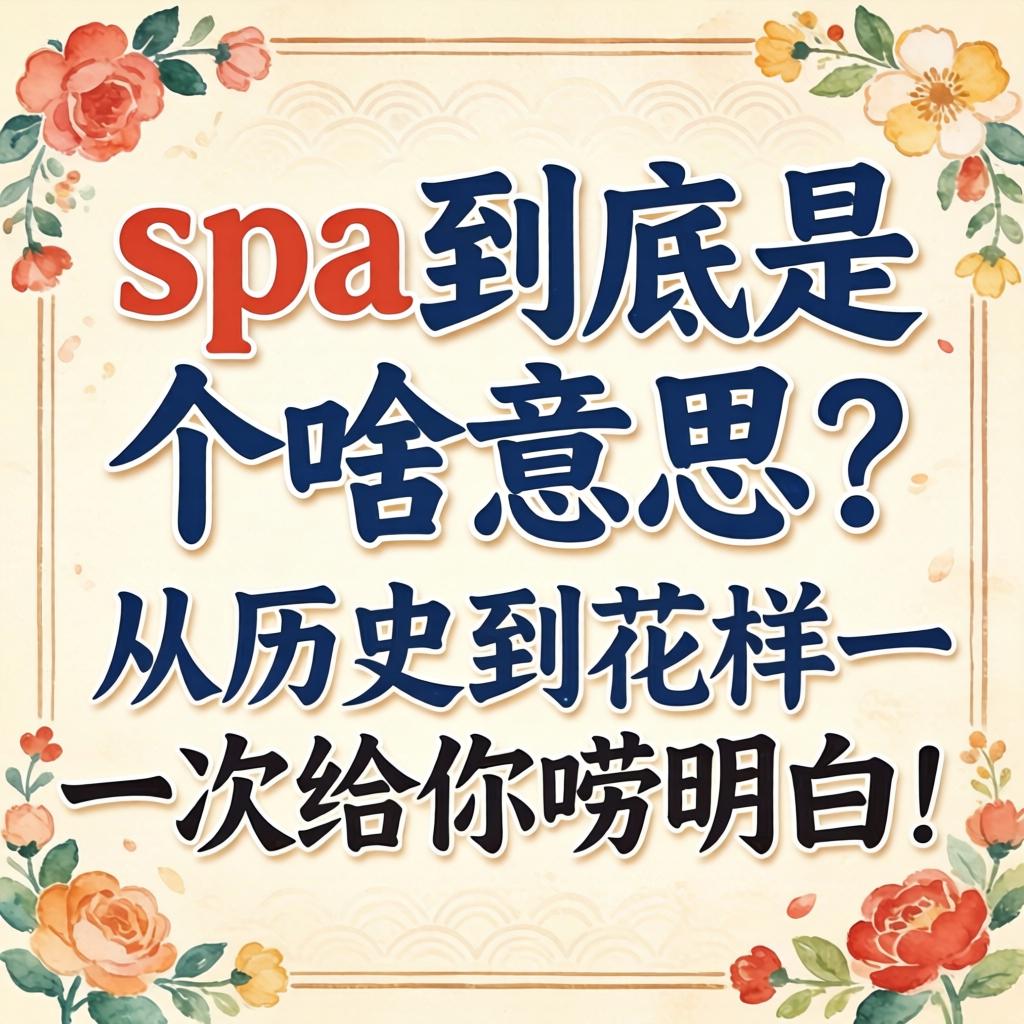 spa究竟是个啥意思？？？？？从历史到名堂一次给你唠明确！