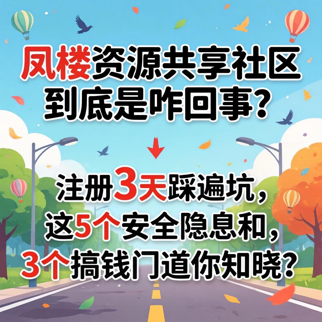 凤楼资源共享社区，到底是咋回事？注册3天踩遍坑，这5个安全隐患和3个搞钱蹊径你通达？
