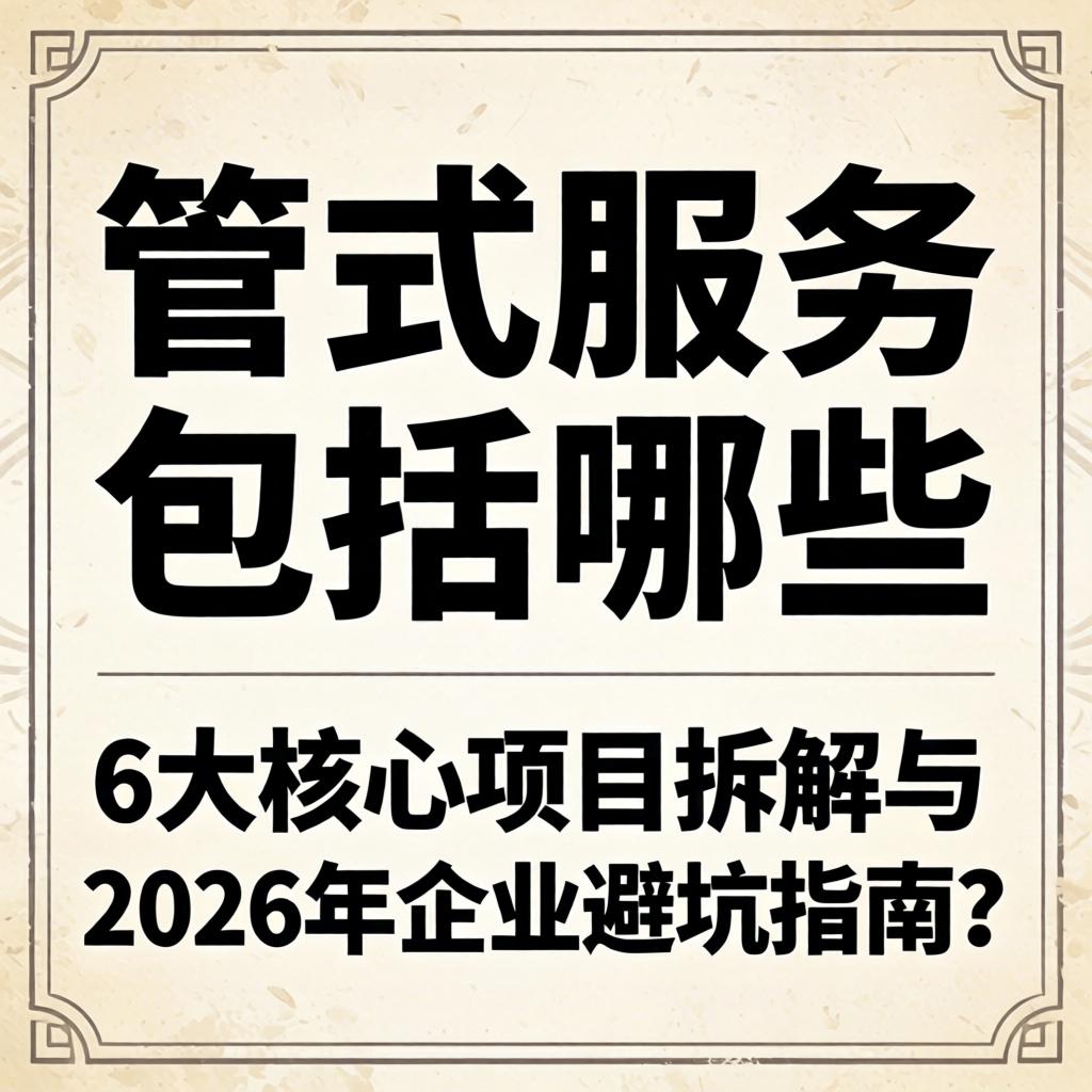 筦式服务包括哪些项目,6大核心项目拆解与2026年企业避坑指南?
