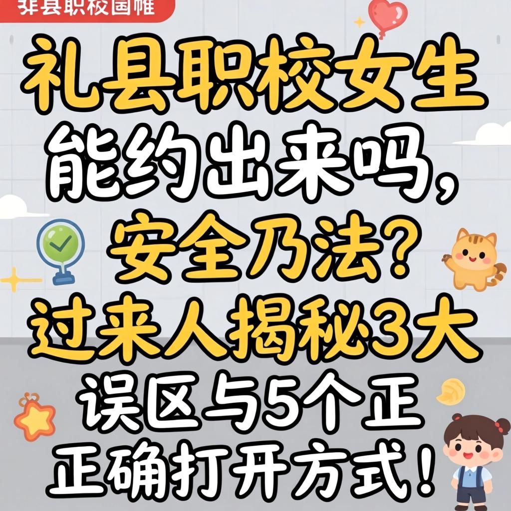 礼县职校女生能约出来吗，安全吗？过来人揭秘3大误区与5个正确打开方式！
