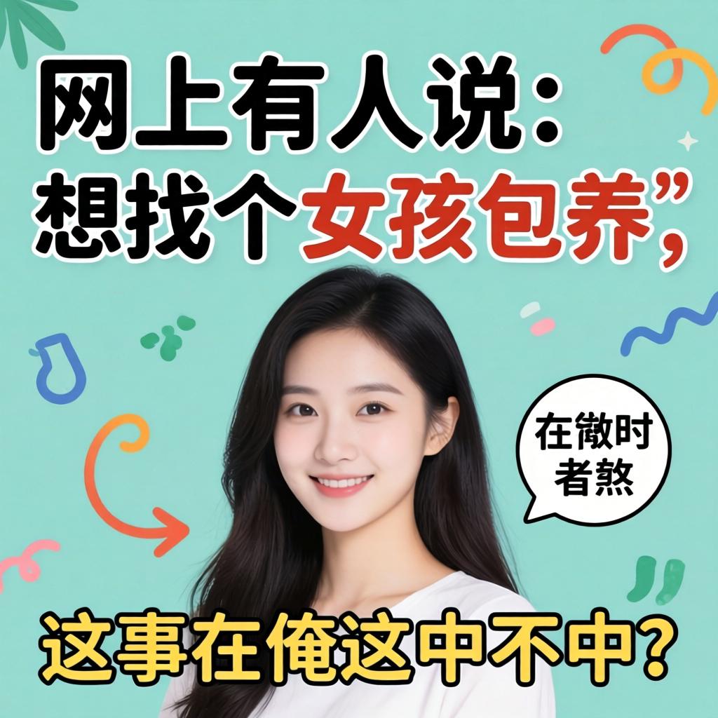 网上有人说“想找个女孩包养”，这事在俺这中不中？