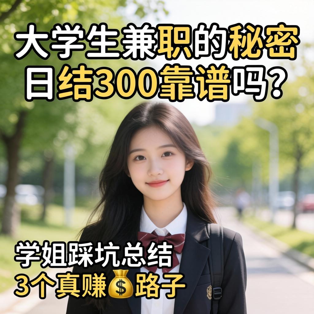 女大学生兼职的秘密，日结300靠谱吗？学姐踩坑总结3个真赚?路子