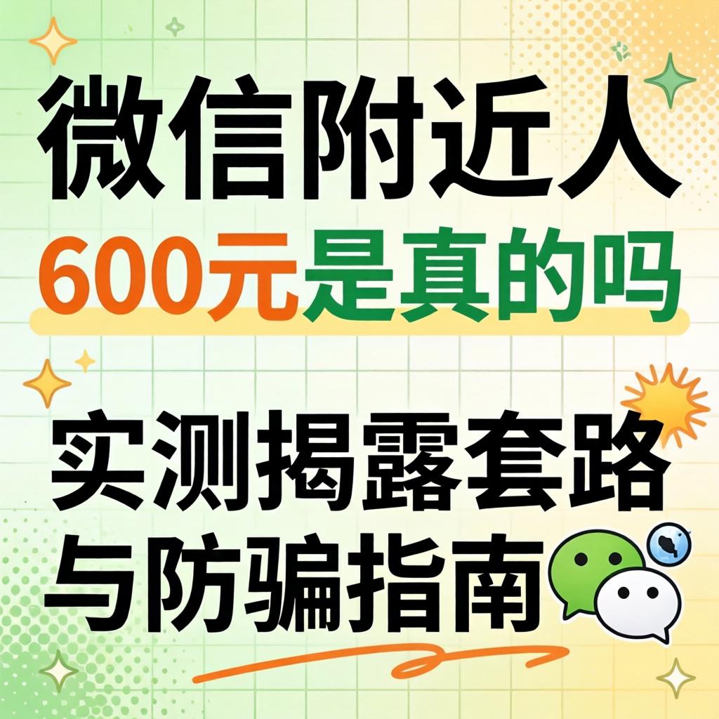 微信附近人600元是真的吗 实测揭露套路与防骗指南?