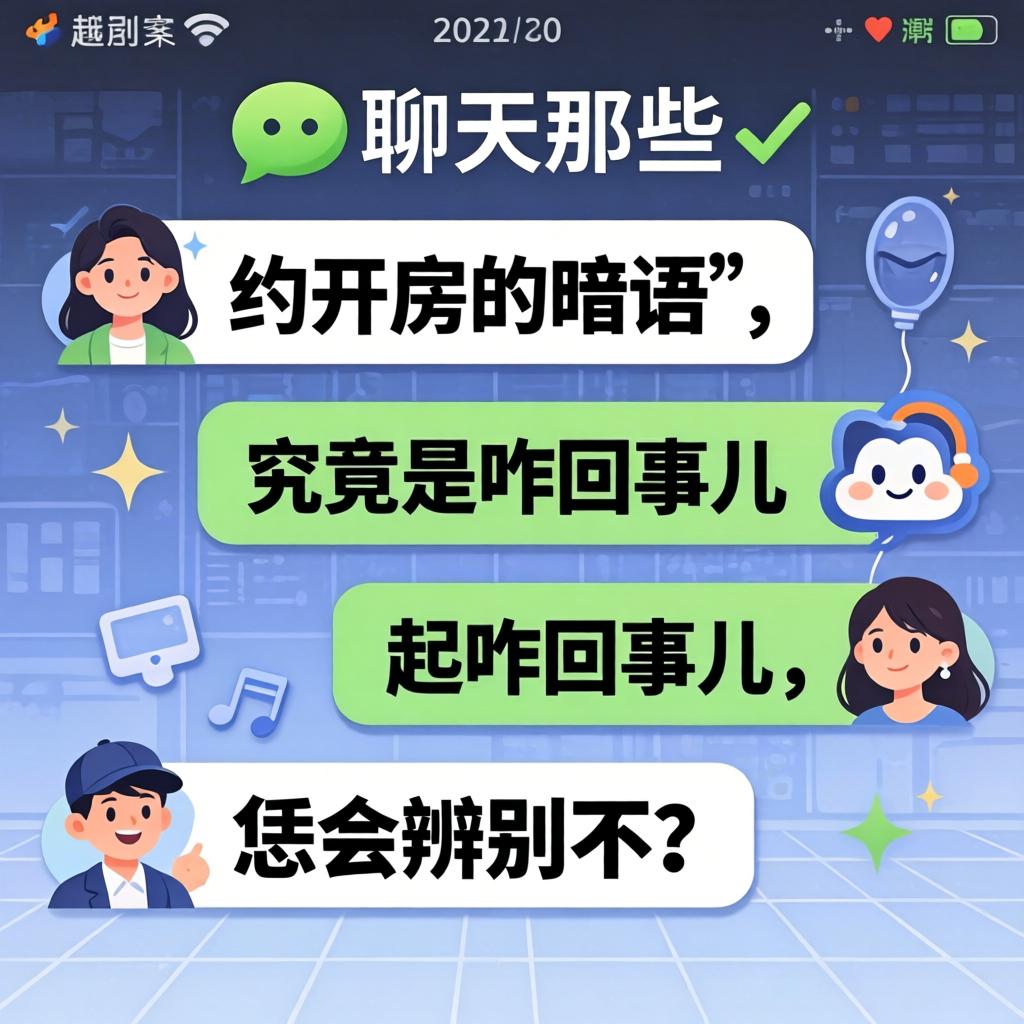 网上聊天那些“约开房的暗语”，究竟是咋回事儿，恁会辨别不？
