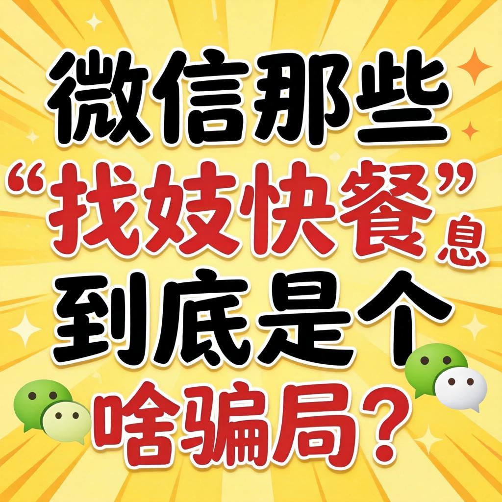 微信上那些“找妓快餐”的信息到底是个啥骗局？