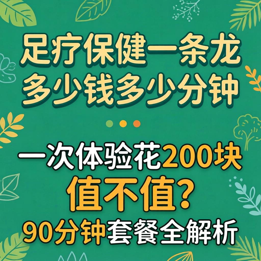 足疗保健一条龙多少钱多少分钟, 一次体验花200块值不值？90分钟套餐全解析