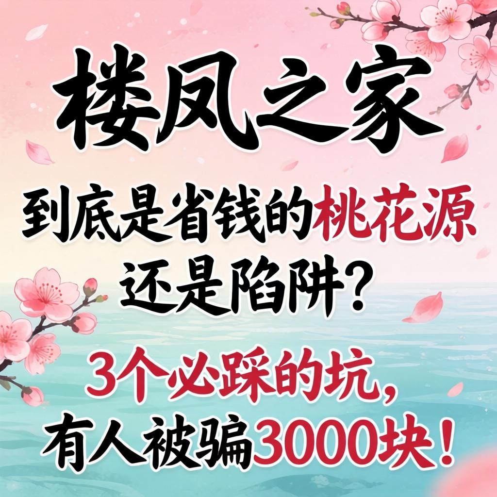 楼凤之家，到底是省钱的桃花源还是陷阱？3个必踩的坑，有人被骗3000块！