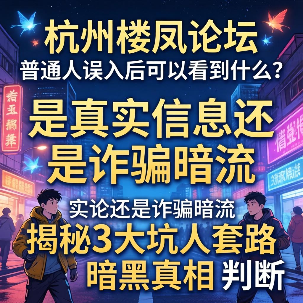 杭州楼凤论坛，普通人误入后能看到什么？是真实信息还是诈骗暗流？揭秘3大坑人套路与暗黑真相