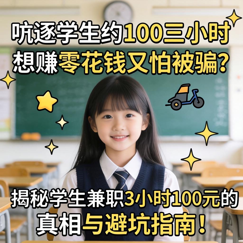附近学生约100三小时，想赚零花钱又怕被骗？揭秘学生兼职3小时100元的真相与避坑指南！
