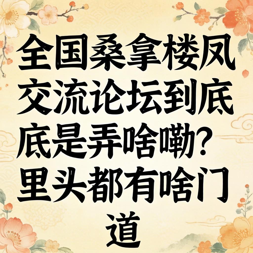 天下桑拿楼凤交流论坛究竟是弄啥嘞？？？？里头都有啥门道？？？？