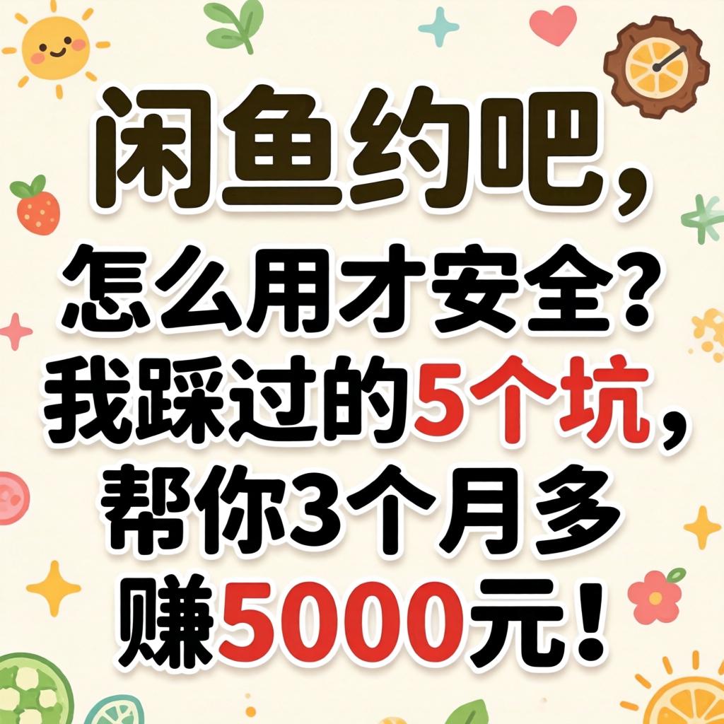 闲鱼约吧，怎么用才安全？我踩过的5个坑，帮你3个月多赚5000元！