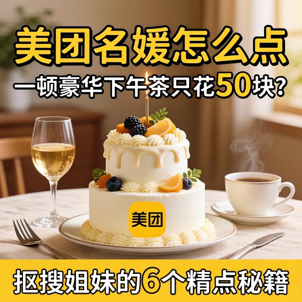 美团名媛怎么点，一顿奢华下午茶只花50块？抠搜姐妹的6个精点秘籍