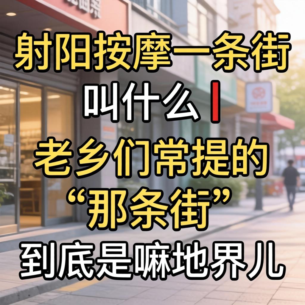 射阳推拿一条街叫什么｜老乡们常提的“那条街”到底是嘛地界儿？