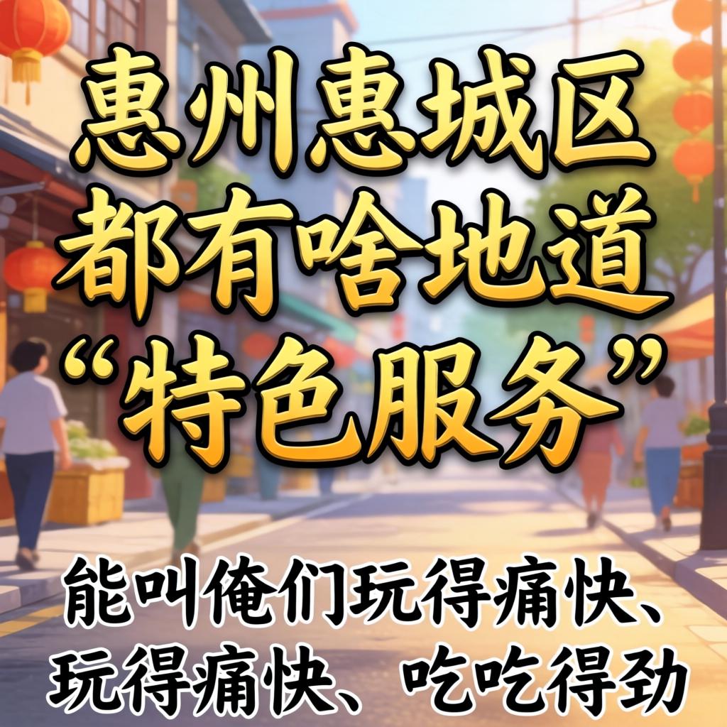在惠州惠城区，，，，，都有啥隧道的“特色效劳”能叫俺们玩得愉快、吃得得劲？？？？？？