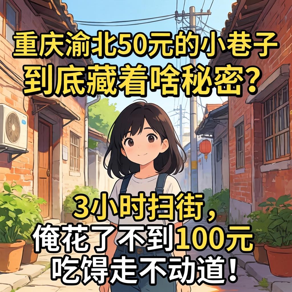 重庆渝北50元的小巷子，到底藏着啥秘密？3小时扫街，俺花了不到100元吃得走不动道！