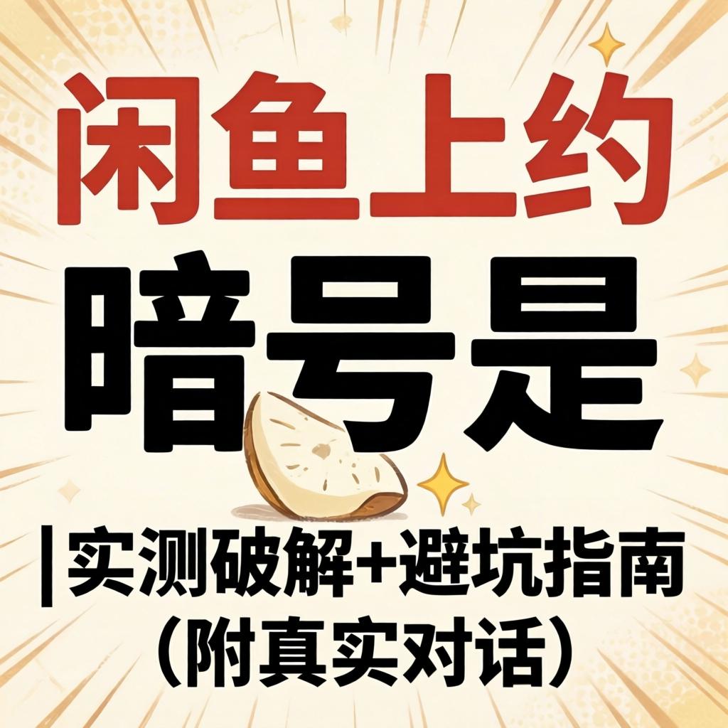 闲鱼上约的暗号是啥子意思?| 实测破解+避坑指南(附真实对话)