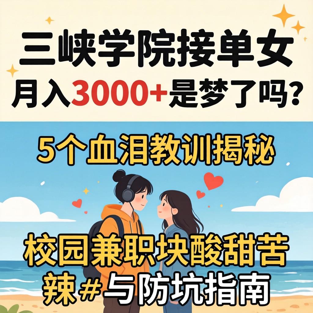 三峡学院接单女，月入3000+是梦吗？5个血泪教训揭秘校园兼职的酸甜苦辣与防坑指南