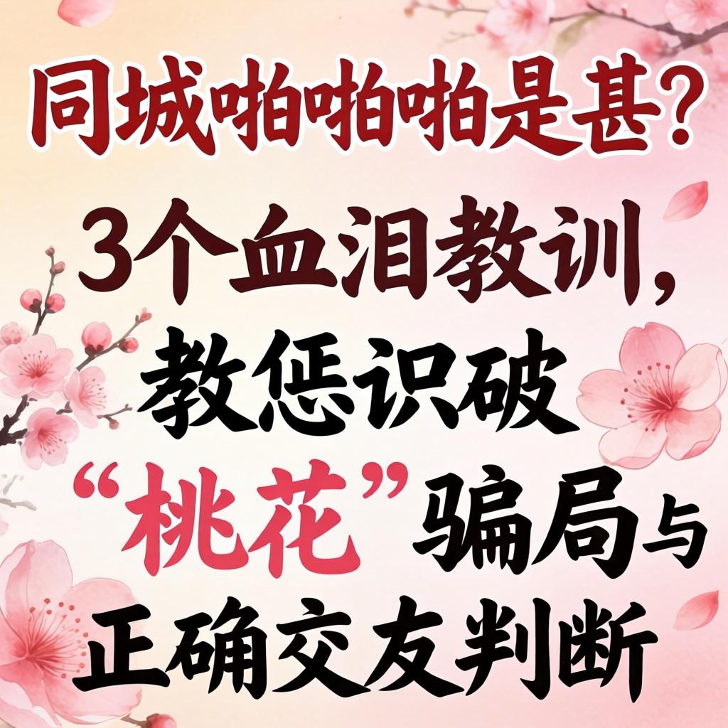 同城啪啪啪是甚？？？？？？3个血泪教训，，，，，，教恁识破“桃花”圈套与准确结交