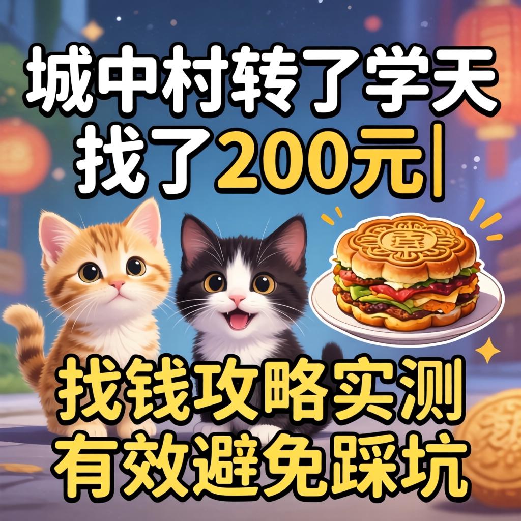 城中村转了半天找了200元|找钱攻略实测有效预防踩坑
