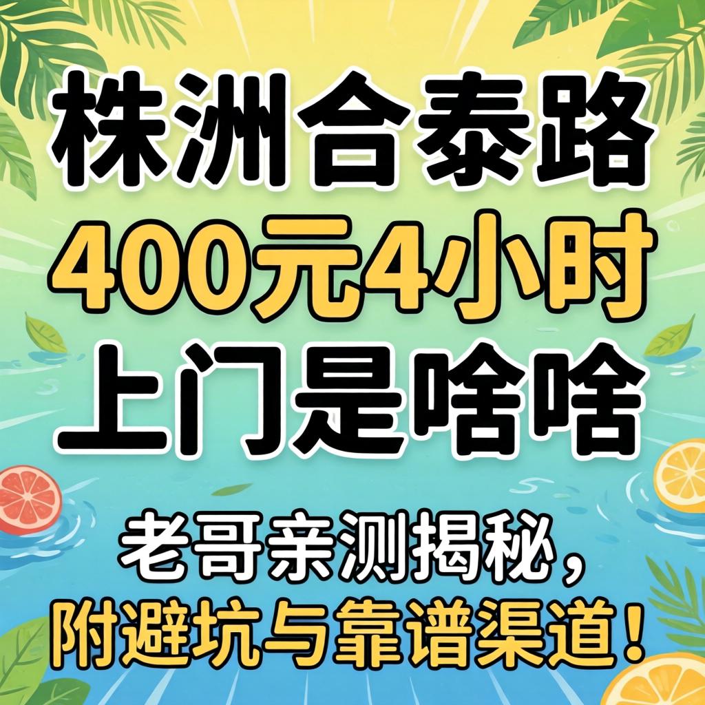 株洲合泰路400元4小时上门是啥服务？老哥亲测揭秘，附避坑与靠谱渠道！