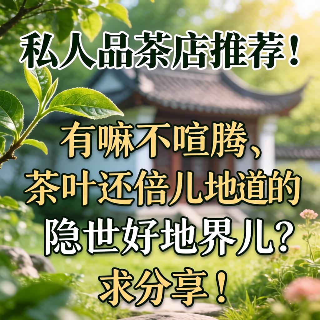 私人品茶店推荐！有嘛不喧腾、茶叶还倍儿地道的隐世好地界儿？求分享！