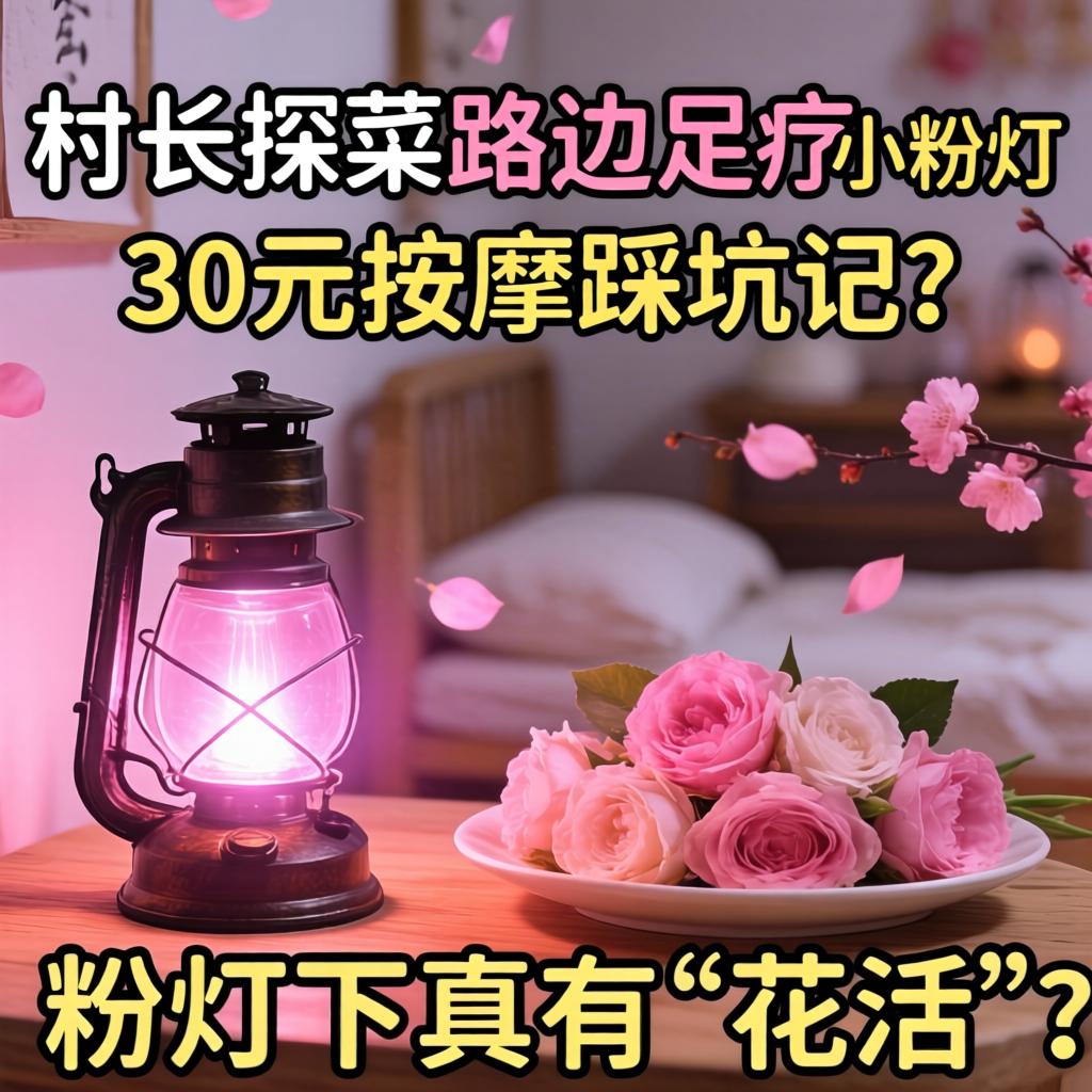 村长探花路边足疗小粉灯，30元按摩踩坑记？粉灯下真有“花活”？