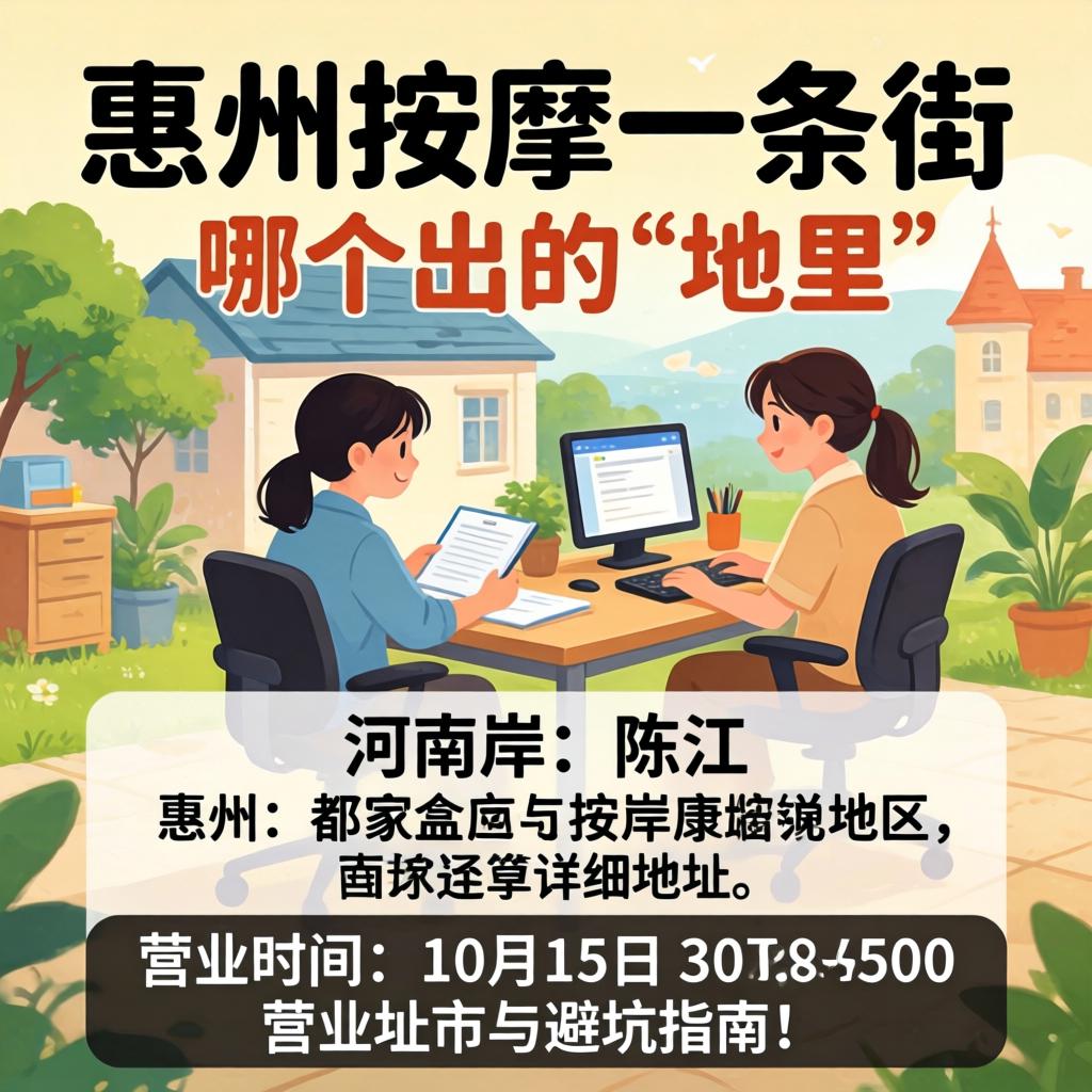惠州按摩一条街在哪个位置？河南岸、陈江详细地址、营业时间与避坑指南！