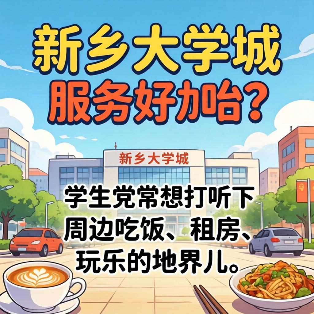 新乡大学城有服务吗？学生党想探听下周边吃饭、租房、玩乐的地界儿！