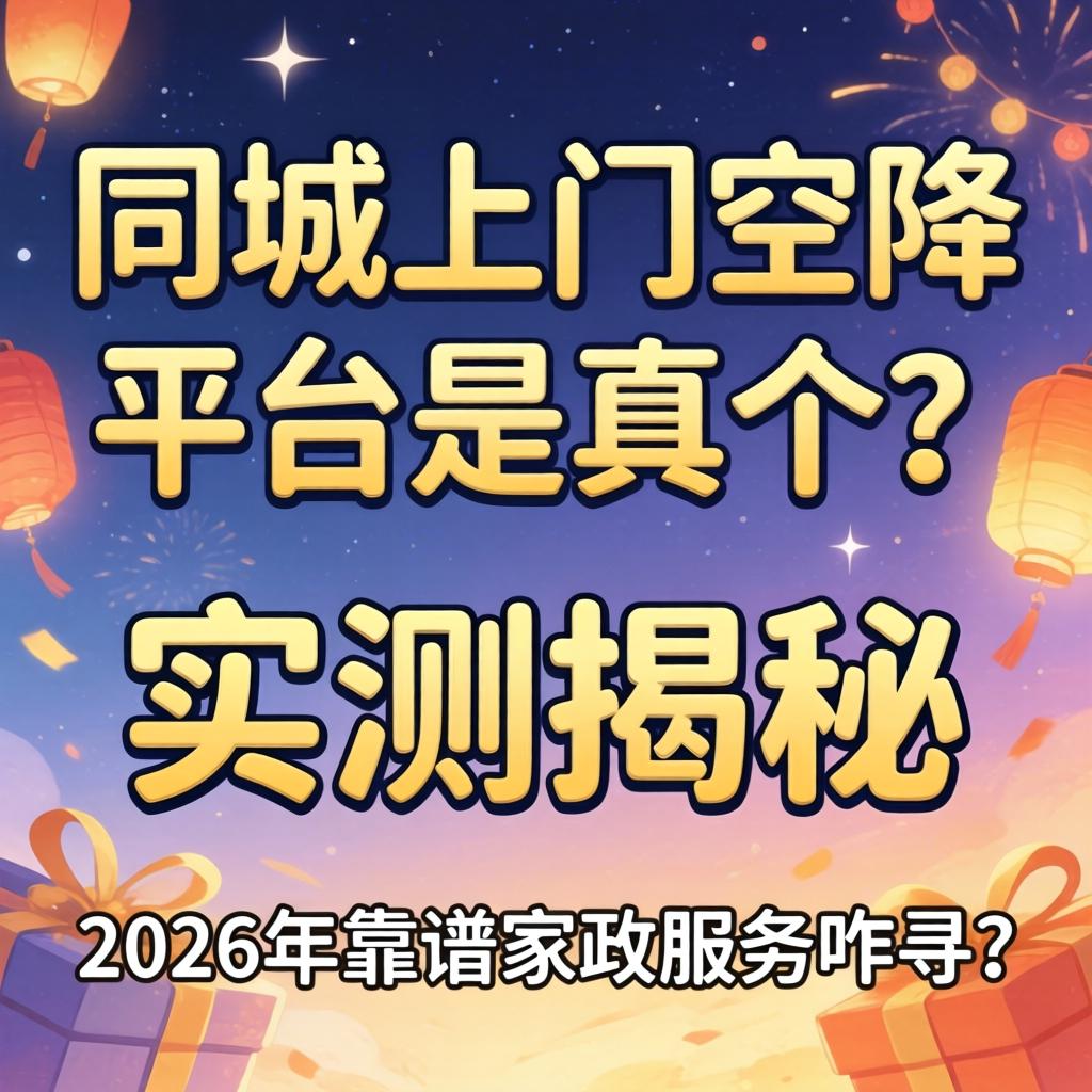 同城上门空降平台是真个？实测揭秘，2026年靠谱家政服务咋寻？