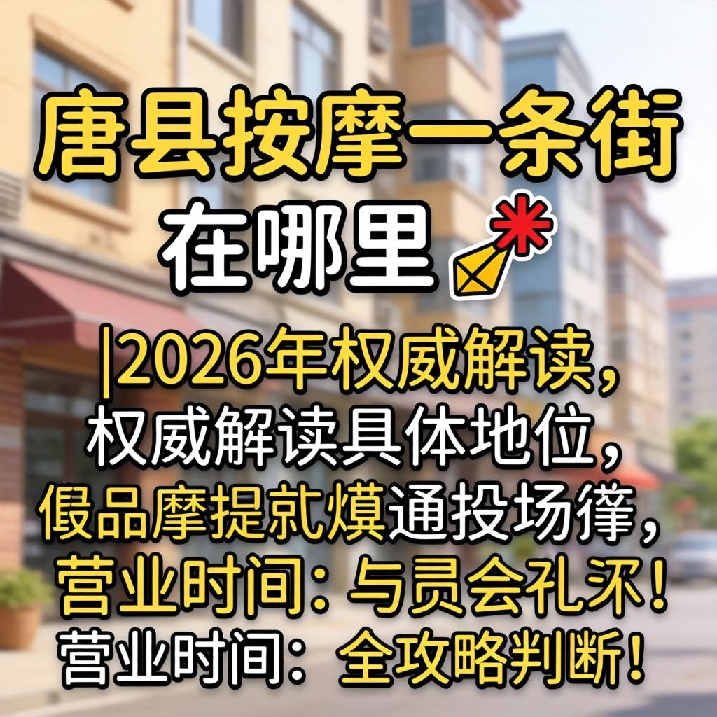 唐县按摩一条街在哪里?|2026年权威解读具体位置、营业时间与全攻略