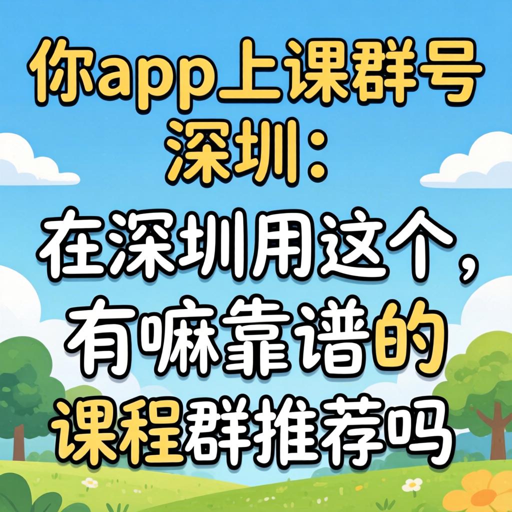 与你app上课群号深圳：在深圳用这个，有嘛靠谱的课程群推荐吗？