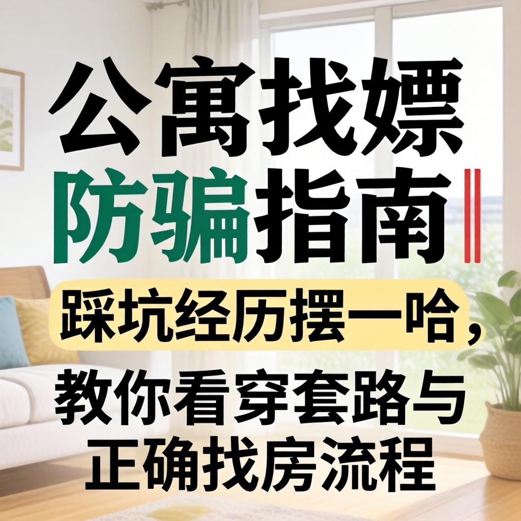 公寓找嫖防骗指南｜踩坑经历摆一哈，教你看穿套路与正确找房流程