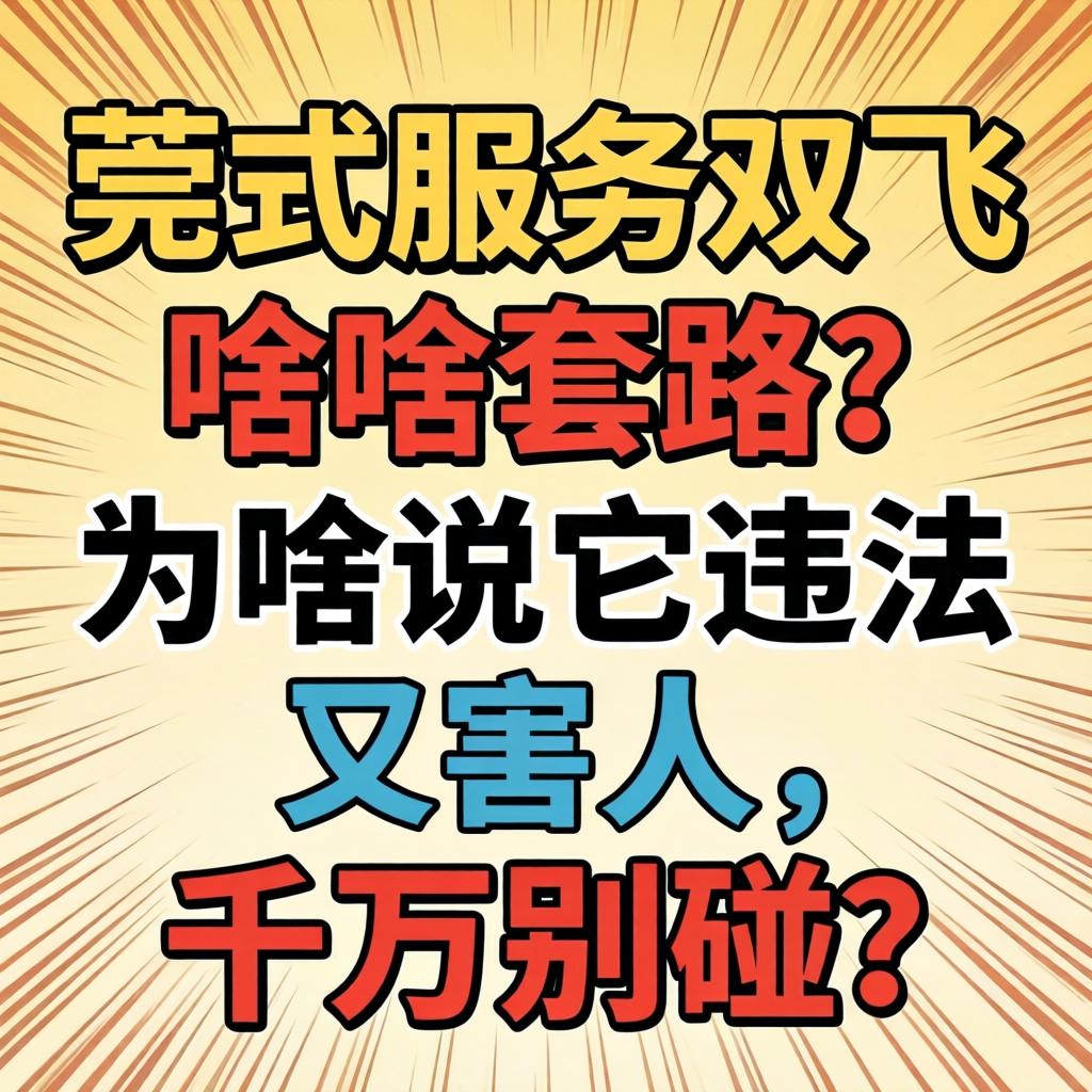 “莞式服务双飞”是啥套路？为啥说它违法又害人，千万别碰？