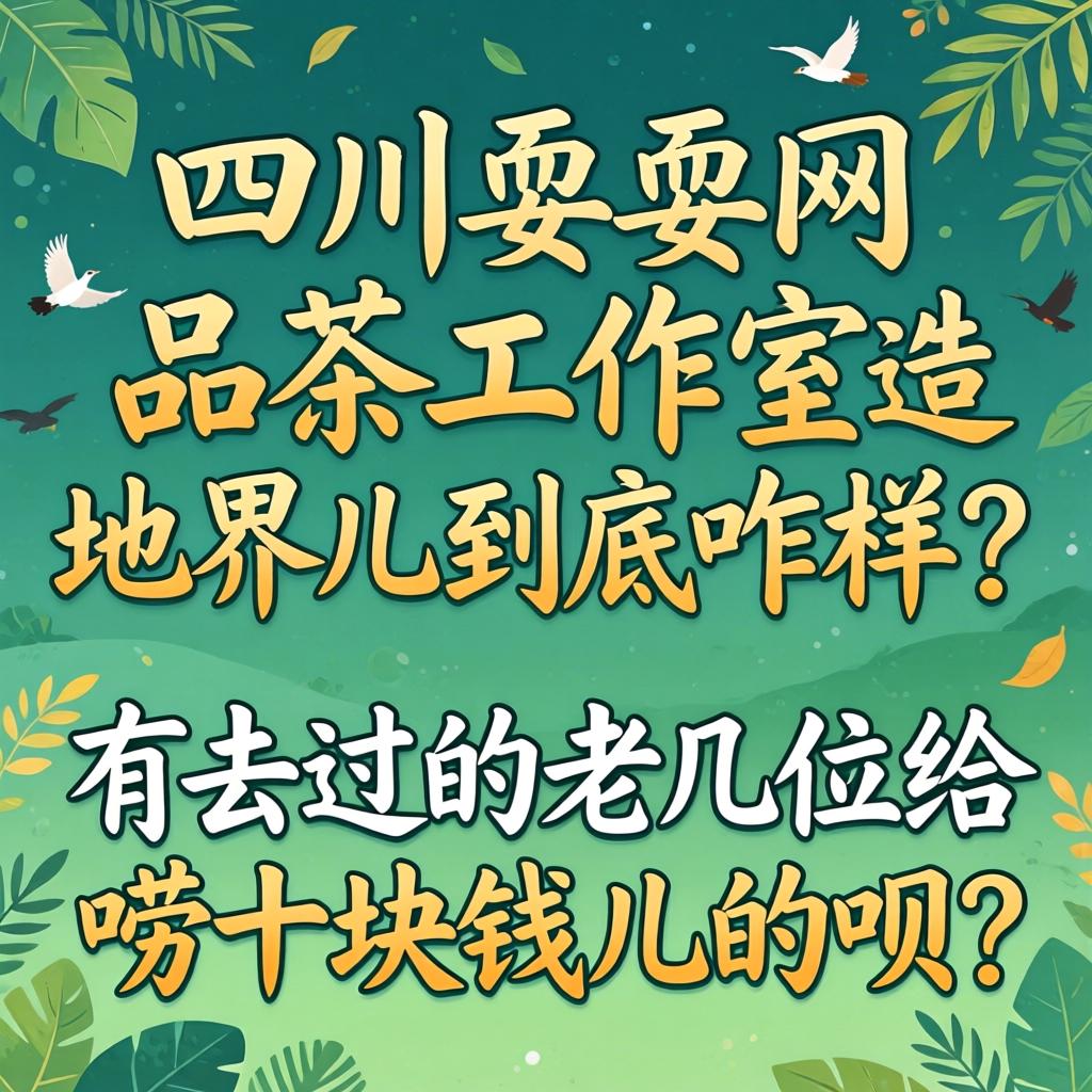 四川耍耍网品茶工作室这地界儿到底咋样？有去过的老几位给唠十块钱儿的呗？