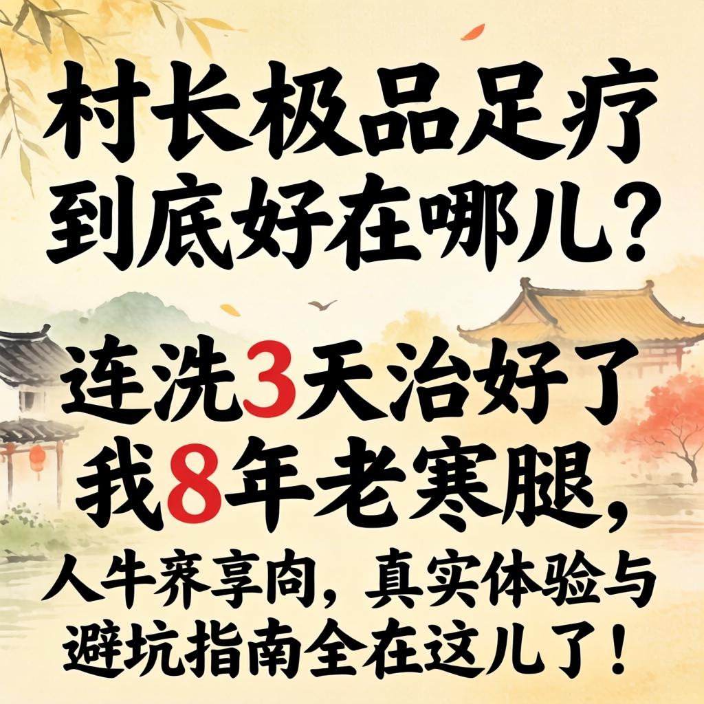村长极品足疗到底好在哪儿？连洗3天治好了我8大哥寒腿，真实履历与避坑指南全在这儿了！