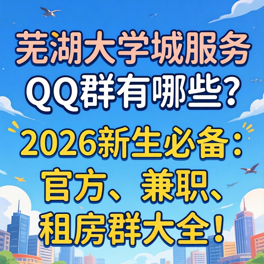 芜湖大学城服务QQ群有哪些？2026新生必备：官方、兼职、租房群大全！