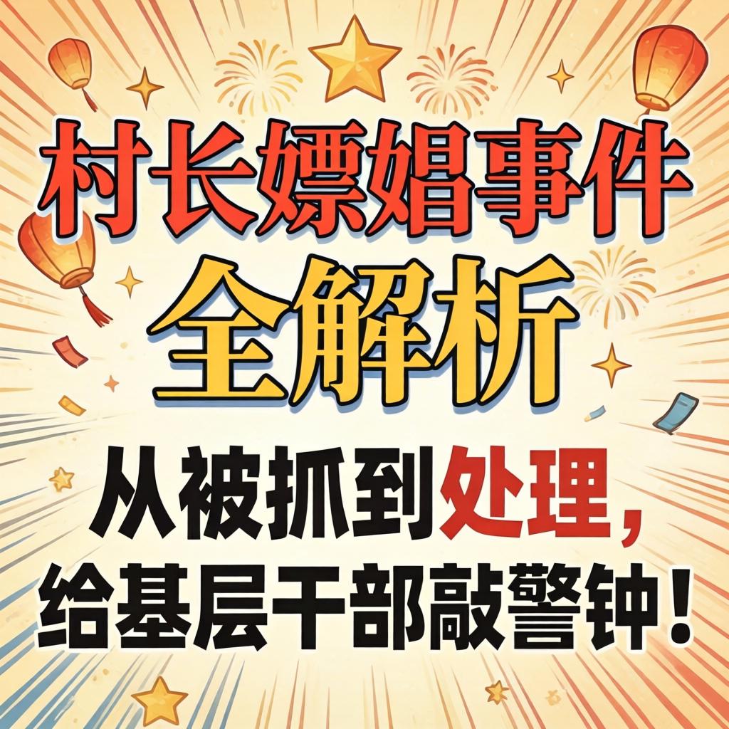 村长嫖娼事件全解析：从被抓到处理，给基层干部敲警钟！
