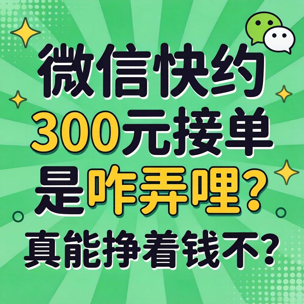 微信快约300元接单是咋弄哩?真能挣着钱不?