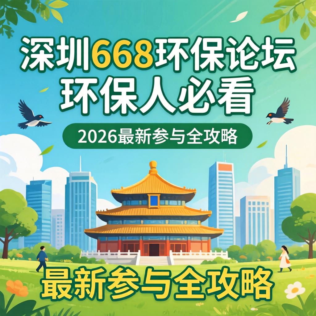 深圳668环保论坛环保人必看2026最新加入全攻略