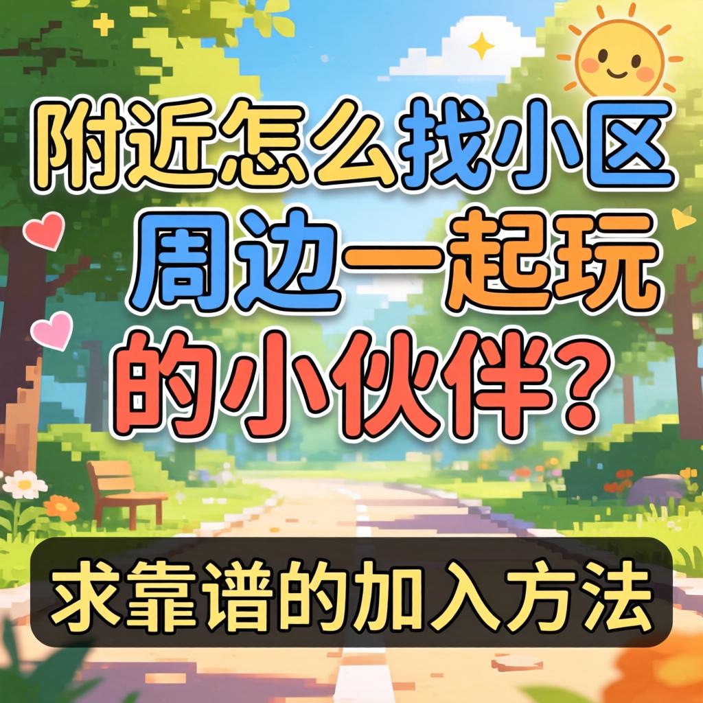 附近怎么找小区周边一起玩的小伙伴？求靠谱的加入方法！