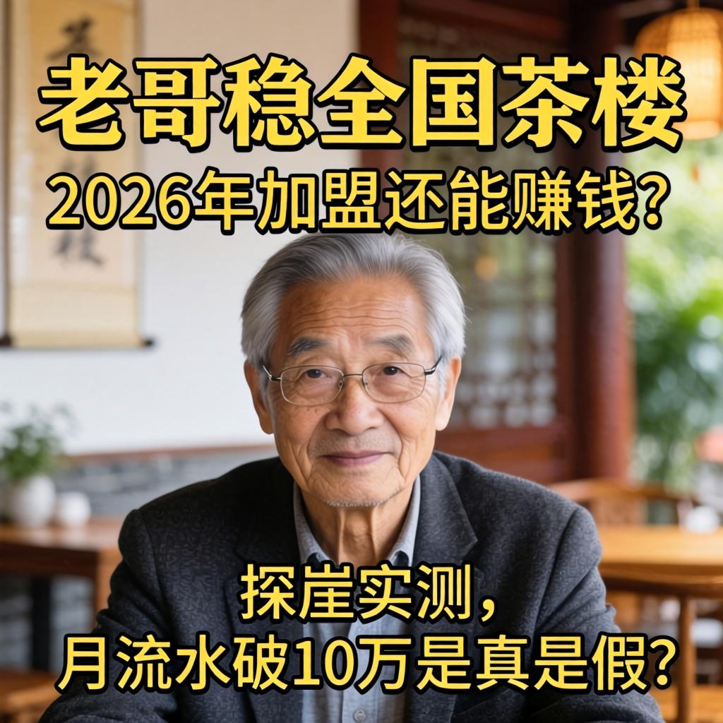 老哥稳全国茶楼，2026年加盟还能赚钱？探店实测，月流水破10万是真是假？