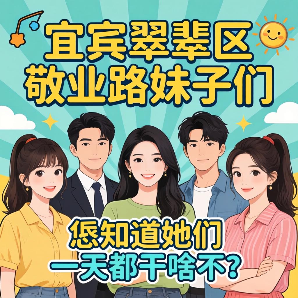 宜宾翠屏区敬业路妹子们，恁知道她们一天都干啥不？